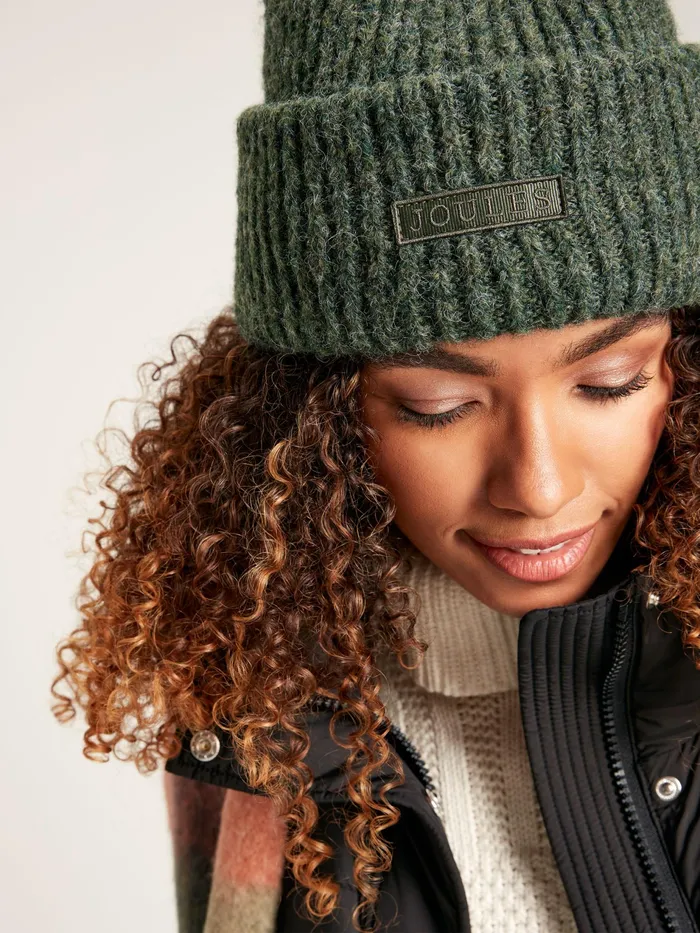Joules Eloise 8211 Green Soft Oversized Beanie Hat Women Hats