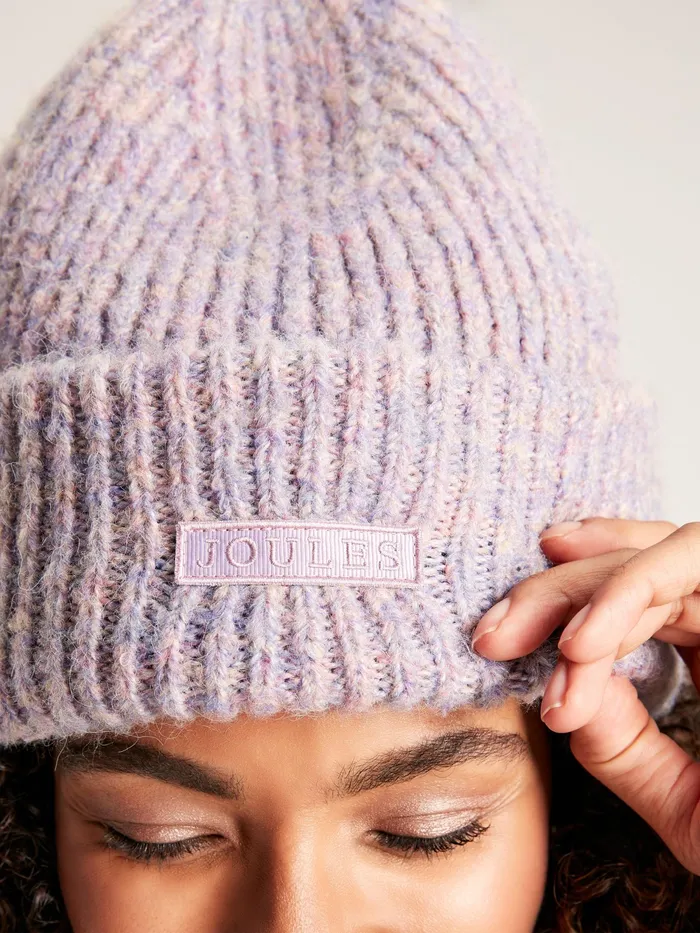 Joules Eloise 8211 Lilac Purple Soft Oversized Beanie Hat Women Hats