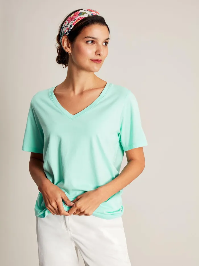 Joules Emily 8211 Blue V Neck TShirt Women Tops