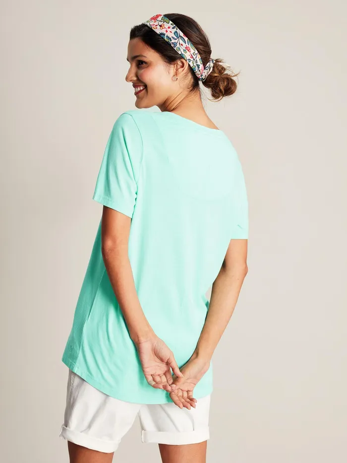 Joules Emily 8211 Blue V Neck TShirt Women Tops