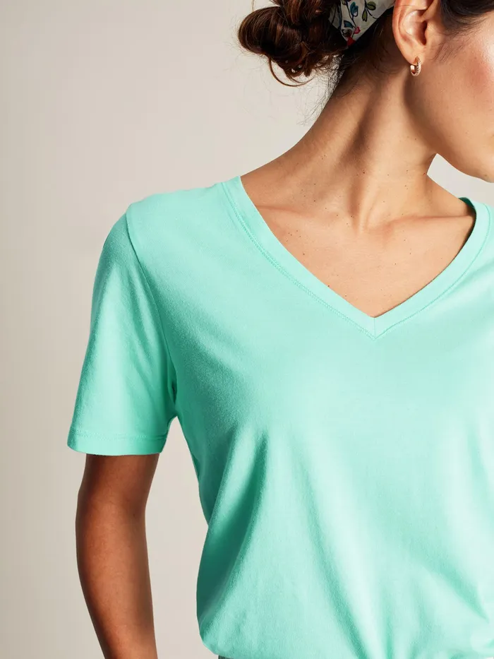 Joules Emily 8211 Blue V Neck TShirt Women Tops
