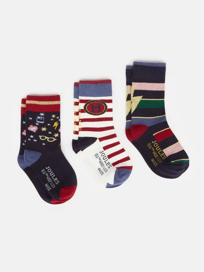 Joules Enchanting 8211 Multi Harry Potter Sock Set Girls Socks