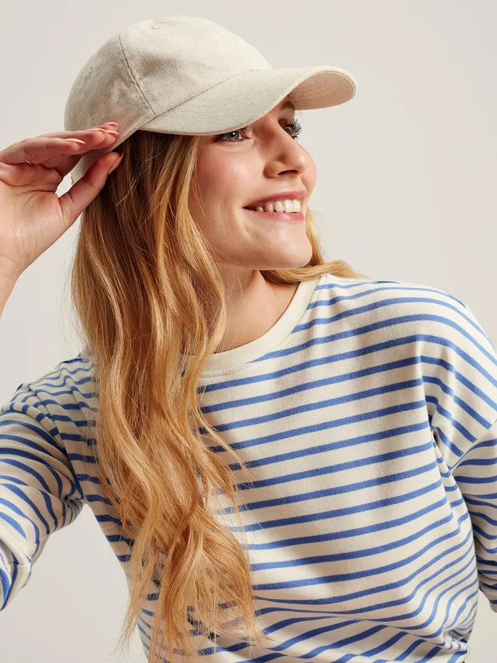 Joules Esther 8211 Blue Drop Shoulder Long Sleeve Top Women Tops