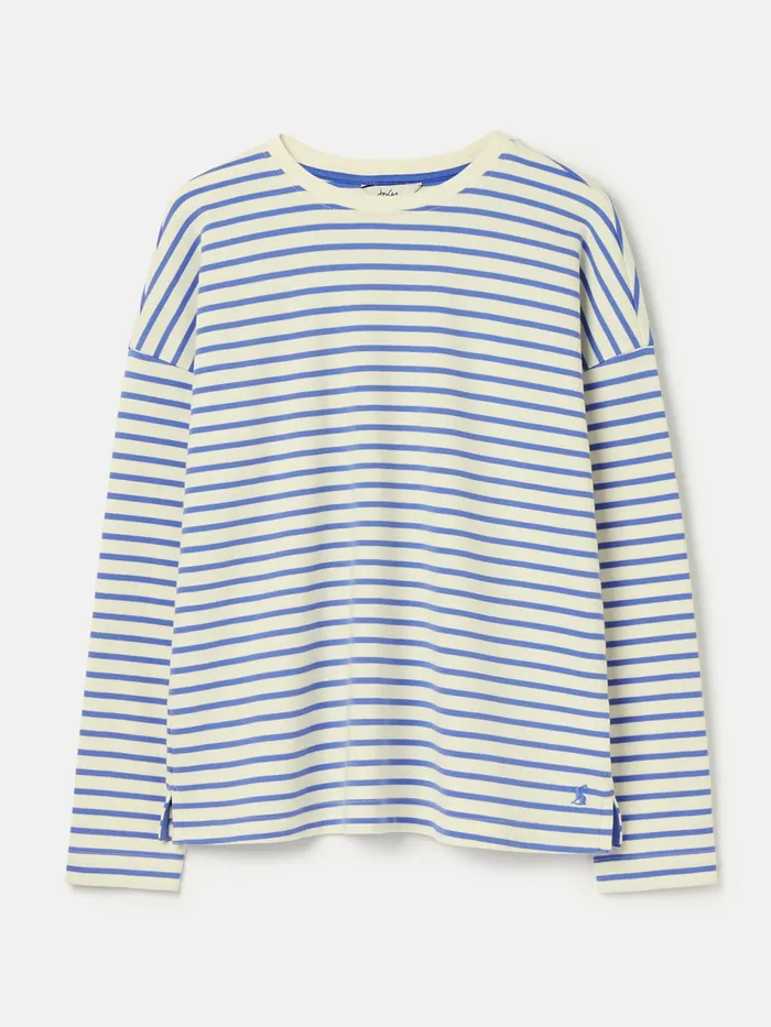 Joules Esther 8211 Blue Drop Shoulder Long Sleeve Top Women Tops