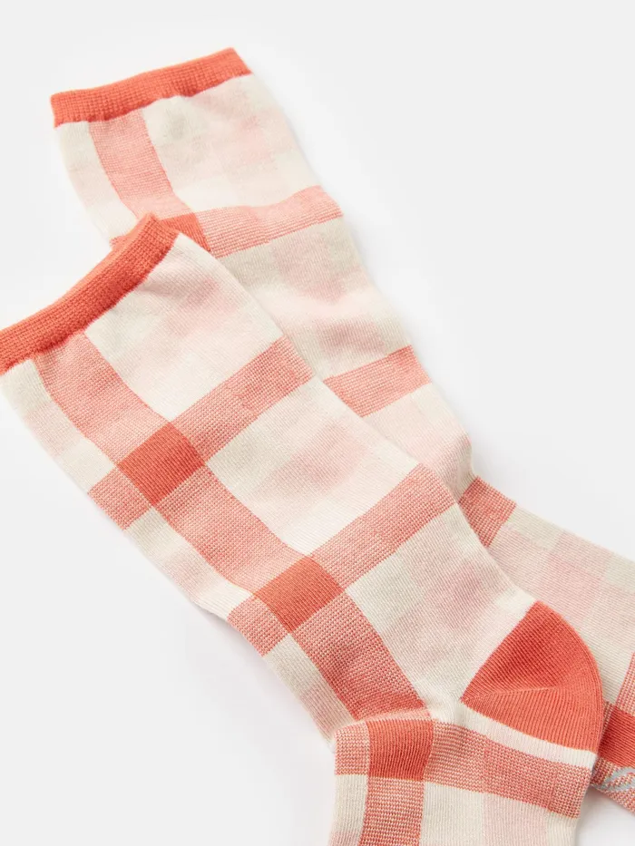 Joules Excellent Everyday 8211 Red Single Ankle Socks Women Socks and Tights