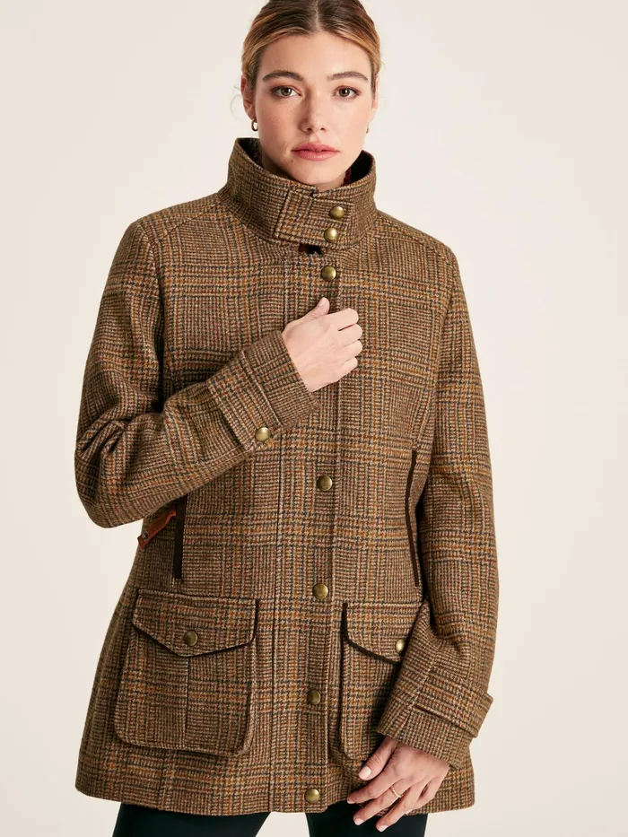 Joules Fieldcoat Luxe 8211 Brown Tweed Jacket With Removable Gilet Women Coats and Jackets Joules Fieldcoat Luxe 8211 Brown Tweed Jacket With Removable Gilet Women Coats and Jackets