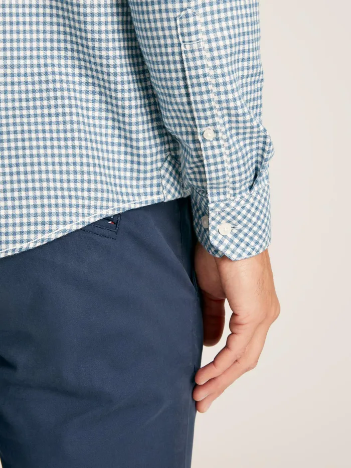 Joules Fletcher 8211 Blue Classic Fit Brushed Cotton Gingham Shirt Men Shirts