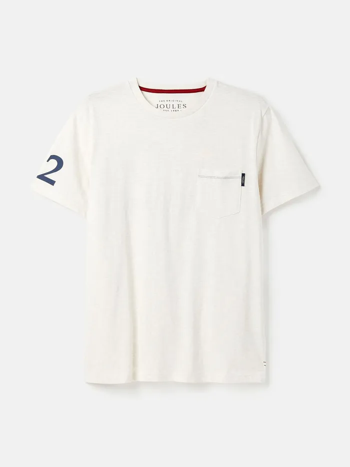 Joules Flynn 8211 White Graphic TeeGraphic Jersey TShirt Men Tops and Tshirts