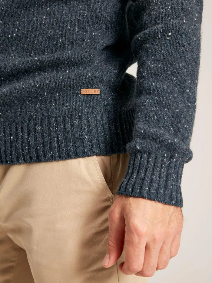 Joules Glenbay 8211 Blue Crew Neck Knitted Jumper Men Knitwear