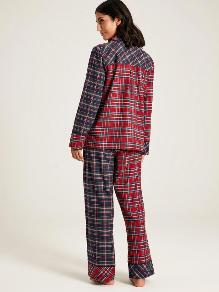 Joules Goodnight 8211 Red Check Christmas Pyjamas Women Nightwear