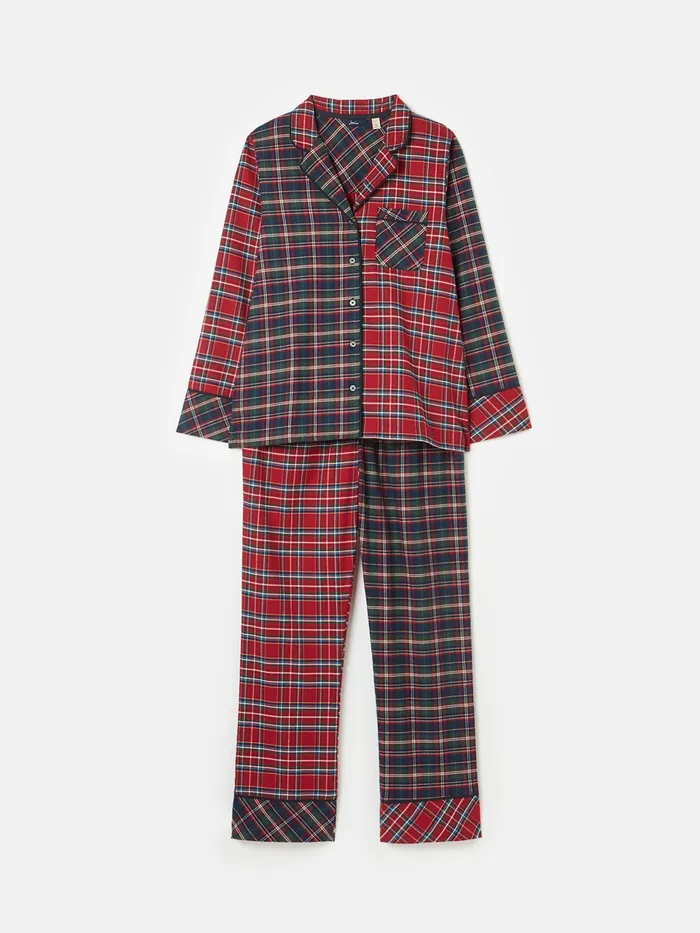 Joules Goodnight 8211 Red Check Christmas Pyjamas Women Nightwear