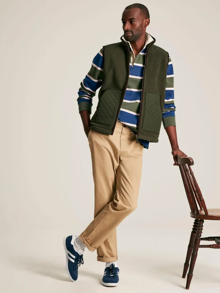 Joules Greenfield 8211 Green Fleece Gilet Men Gilets