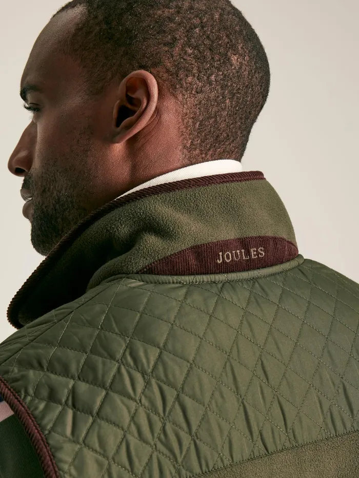 Joules Greenfield 8211 Green Fleece Gilet Men Gilets