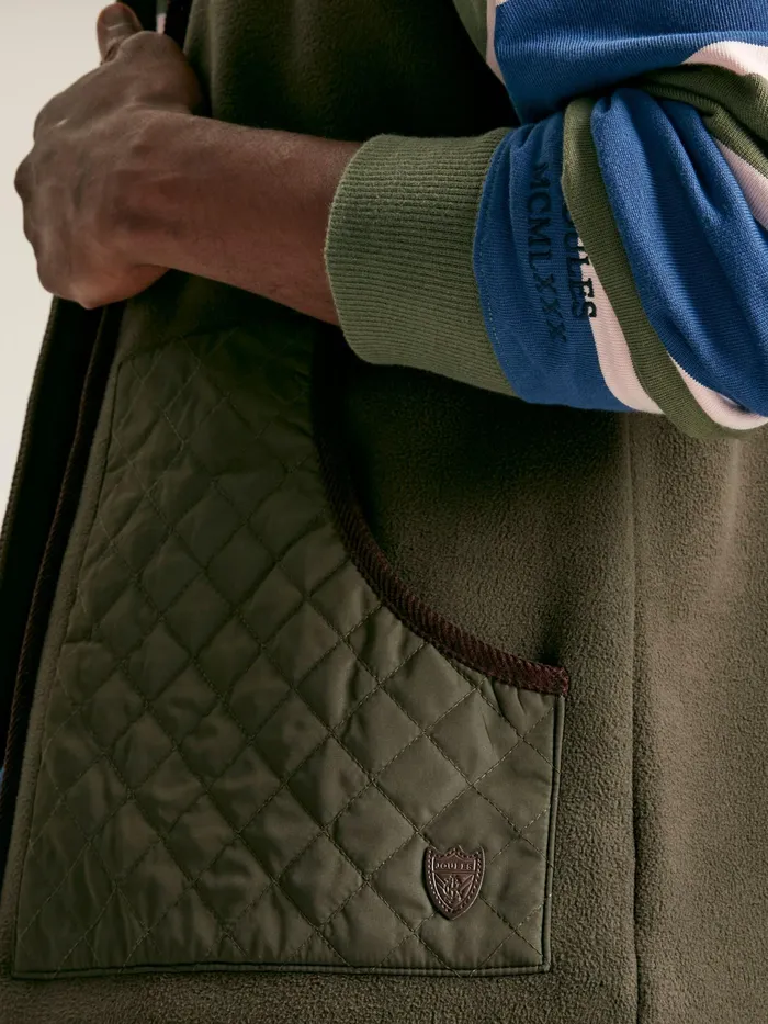 Joules Greenfield 8211 Green Fleece Gilet Men Gilets