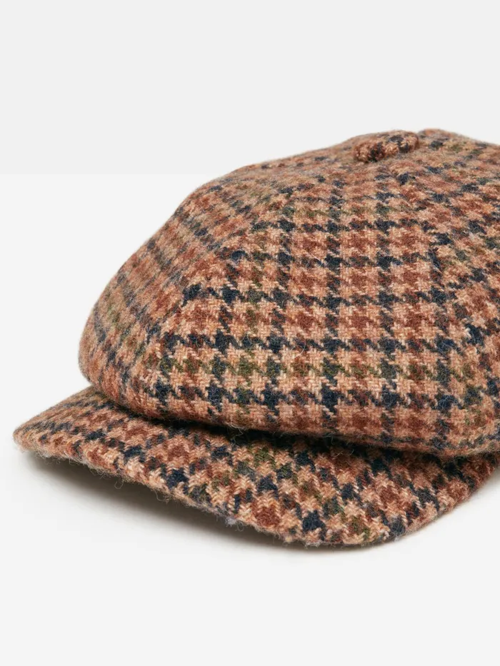 Joules Harrogate 8211 Brown Tweed Baker Boy Hat Women Hats
