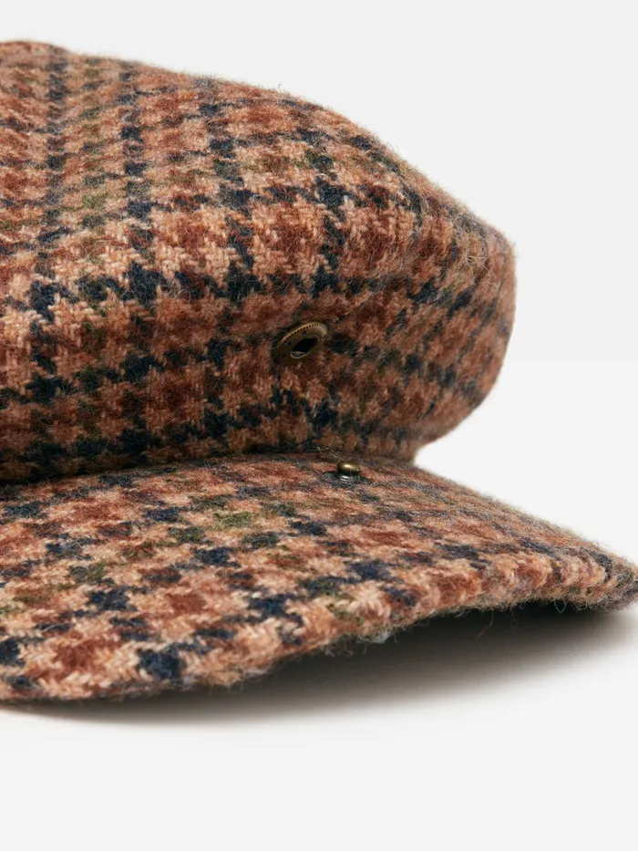 Joules Harrogate 8211 Brown Tweed Baker Boy Hat Women Hats