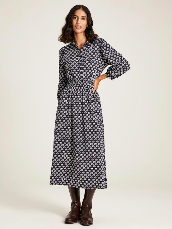 Joules Hazel 8211 Blue Jersey Shirt Dress Women Dresses