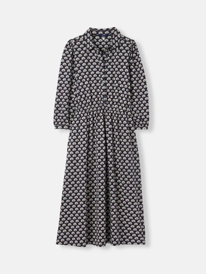 Joules Hazel 8211 Blue Jersey Shirt Dress Women Dresses
