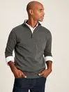 Joules Hillside 8211 Grey Quarter Zip Knitted Jumper Men Knitwear