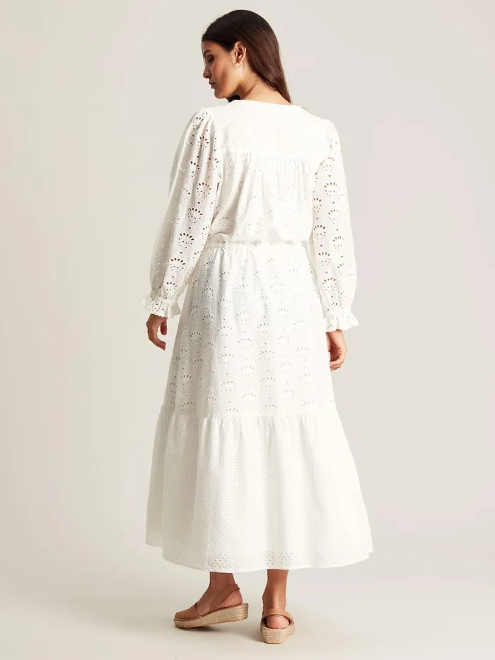 Joules Juliana 8211 Chalk White Broderie Dress Women Dresses Joules Juliana 8211 Chalk White Broderie Dress Women Dresses
