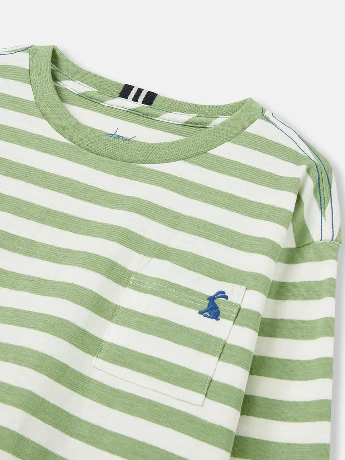 Joules Laundered 8211 Green Long Sleeve Jersey TShirt Boys Tops and Tshirts