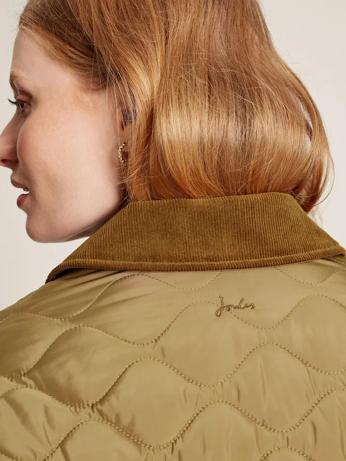 Joules Lockwood 8211 Brown Onion Quilt Jacket Women Coats and Jackets