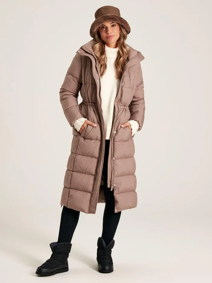 Joules Lottie 8211 Brown Wax Faux Fur Lined Bucket Hat Women Hats