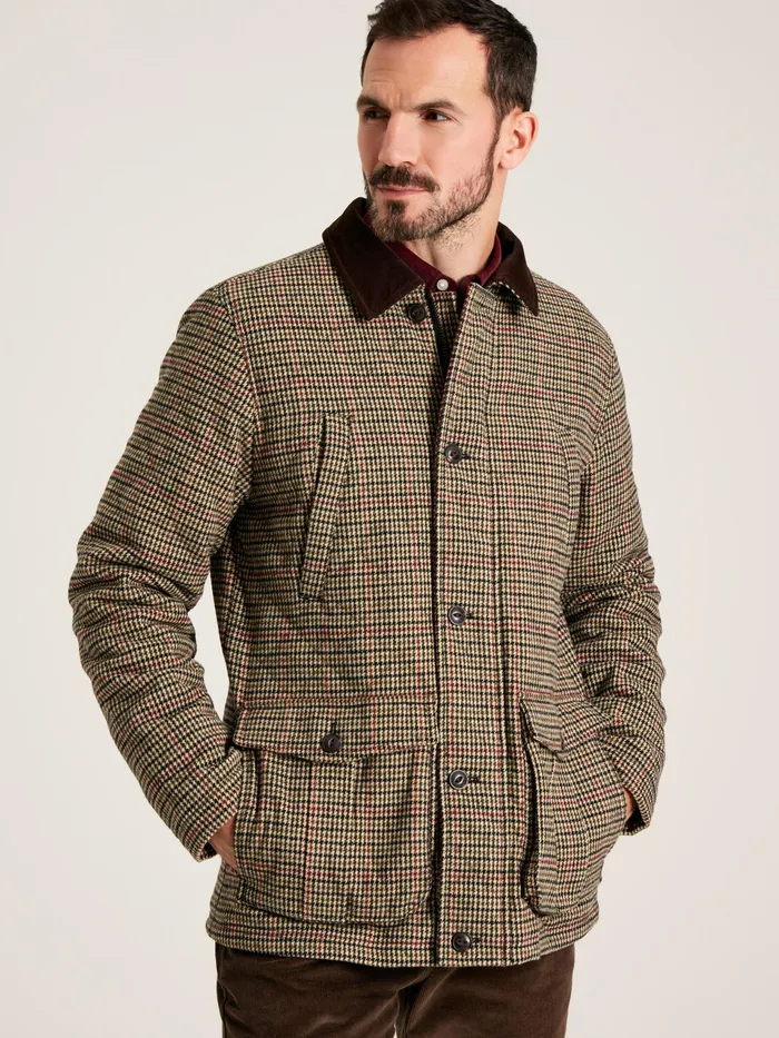 Joules Marriott 8211 Brown Tweed Jacket Men Coats and Jackets