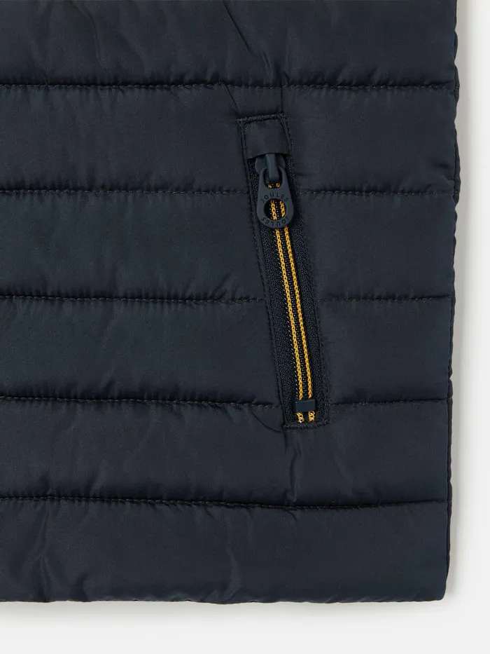 Joules Matchday 8211 Navy Blue Colourblock Showerproof Gilet Boys Gilets