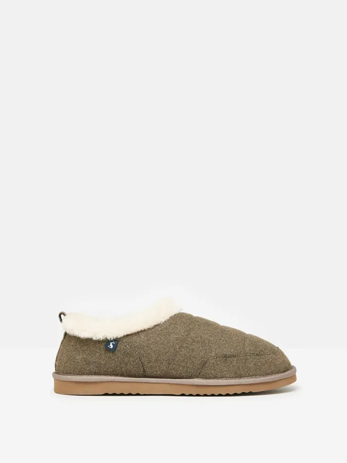 Joules Men039s Lazydays 8211 Tan Brown Faux Fur Lined Slippers Men Nightwear