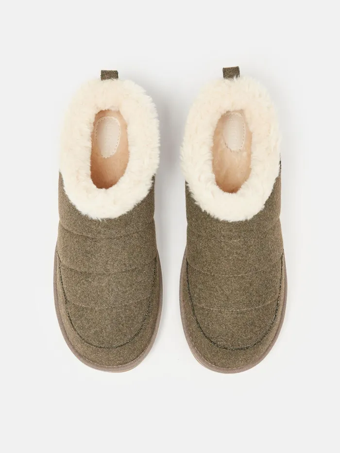 Joules Men039s Lazydays 8211 Tan Brown Faux Fur Lined Slippers Men Nightwear