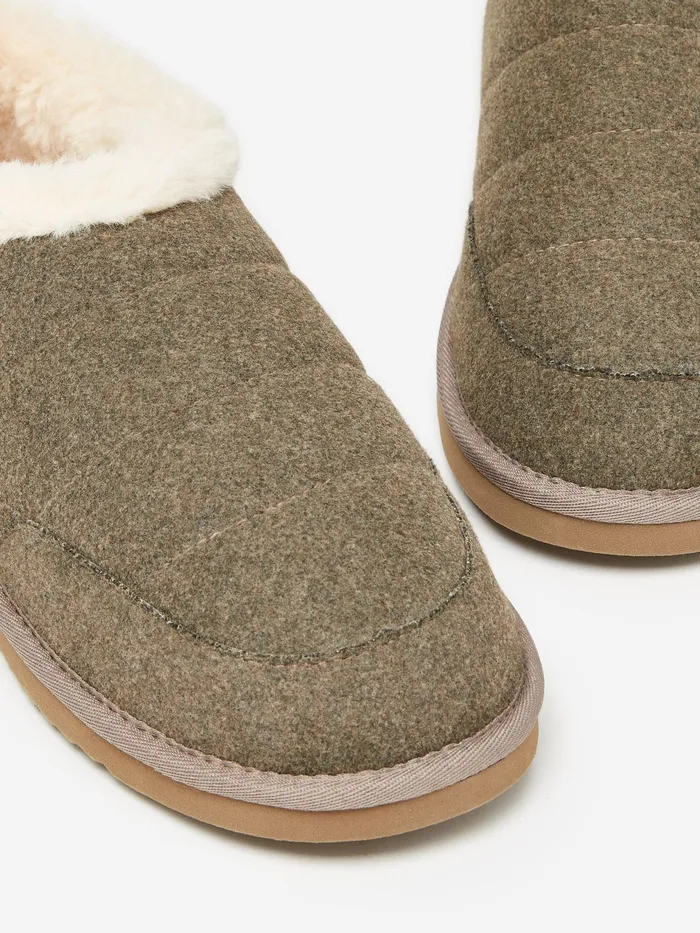 Joules Men039s Lazydays 8211 Tan Brown Faux Fur Lined Slippers Men Nightwear