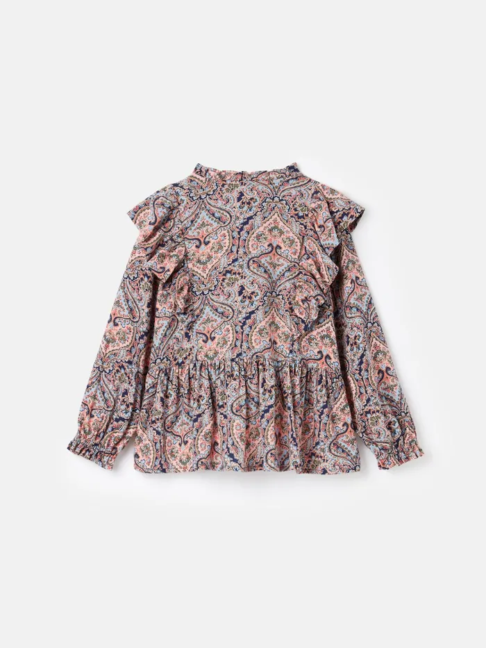 Joules Mia 8211 Pink Long Sleeve Paisley Blouse Girls Tops and Tshirts