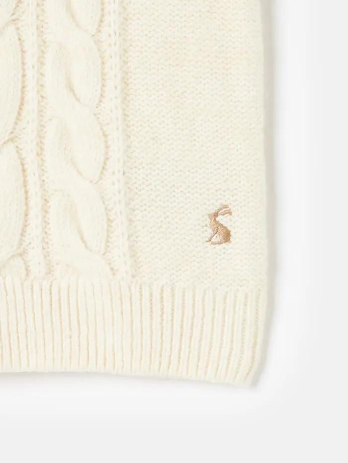 Joules Millie 8211 Cream Knitted Vest Girls Knitwear