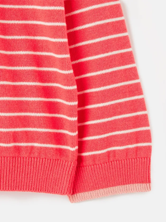 Joules Miranda 8211 Pink Intarsia Jumper Girls Knitwear