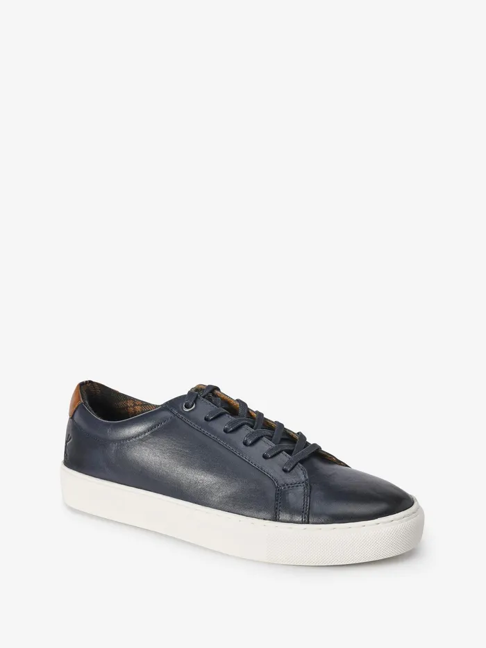 Joules Navy Blue Leather Trainers Men Trainers