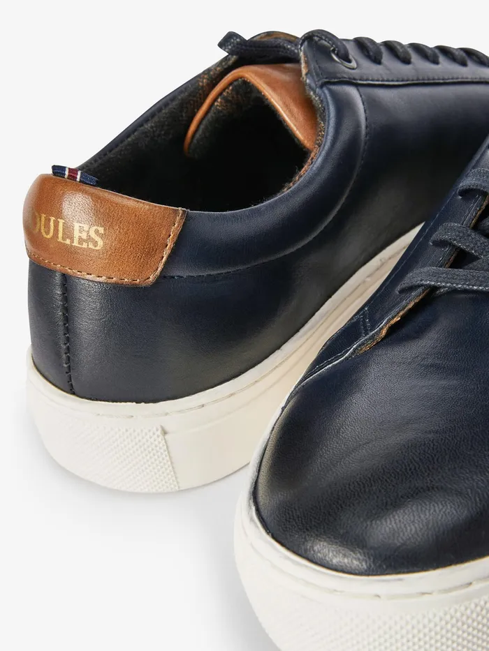 Joules Navy Blue Leather Trainers Men Trainers