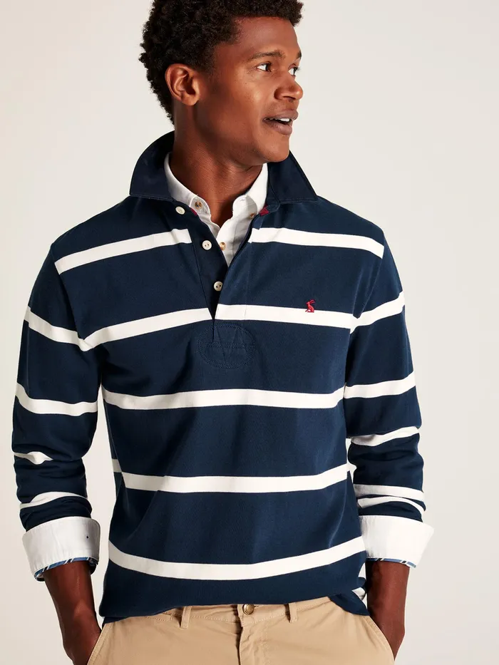 Joules Onside 8211 Blue Rugby Shirt Men Tops and Tshirts