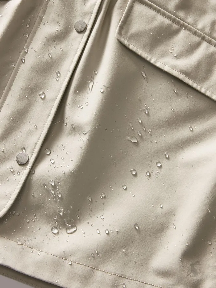 Joules Padstow 8211 Neutral Waterproof Raincoat With Hood Women Coats and Jackets
