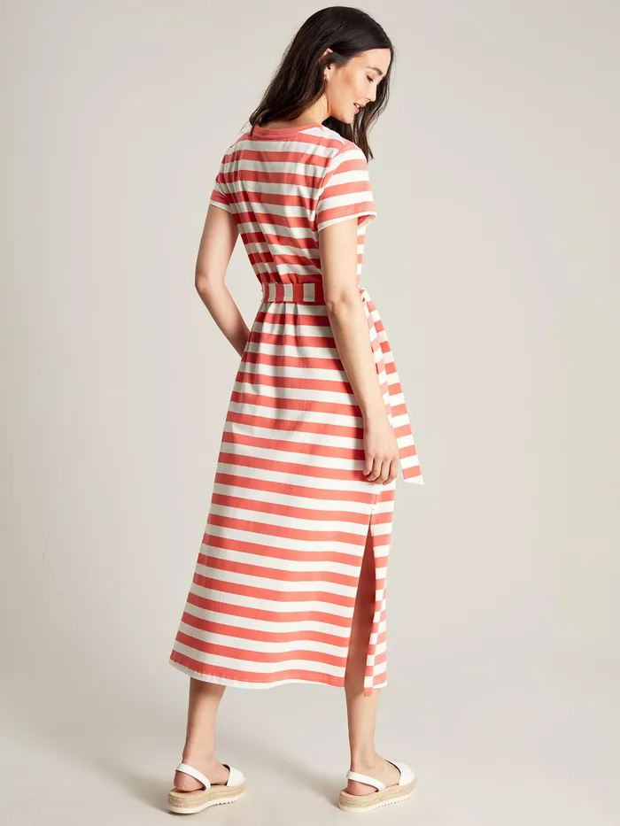 Joules Paloma 8211 Pink Jersey Long Dress Women Dresses