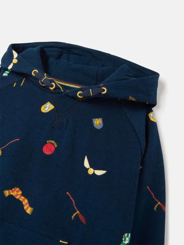 Joules Quidditch Pitch 8211 Navy Harry Potter Hoodie Girls Sweatshirts and Hoodies