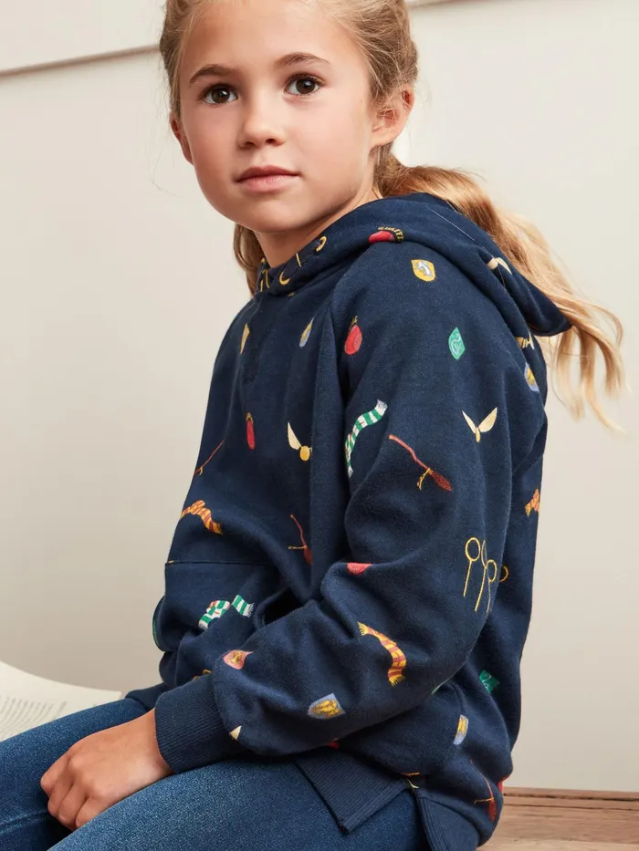 Joules Quidditch Pitch 8211 Navy Harry Potter Hoodie Girls Sweatshirts and Hoodies