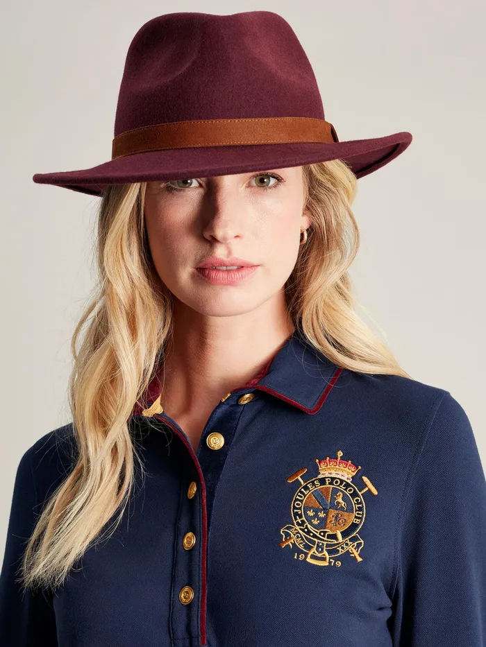 Joules Red Fedora Women Hats