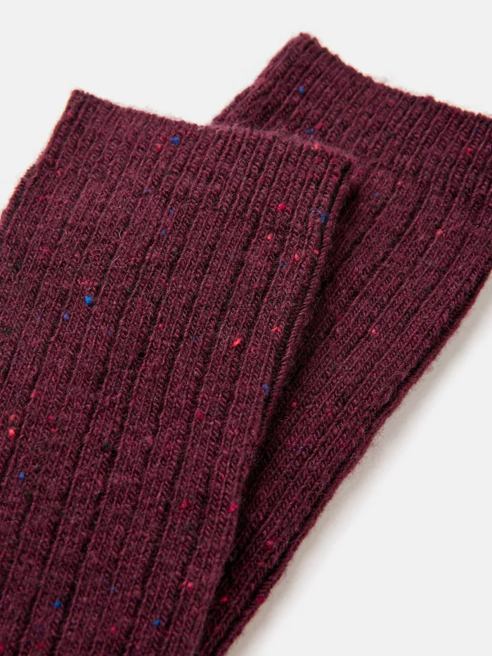 Joules Red Purple Wool Blend Socks Women Socks and Tights