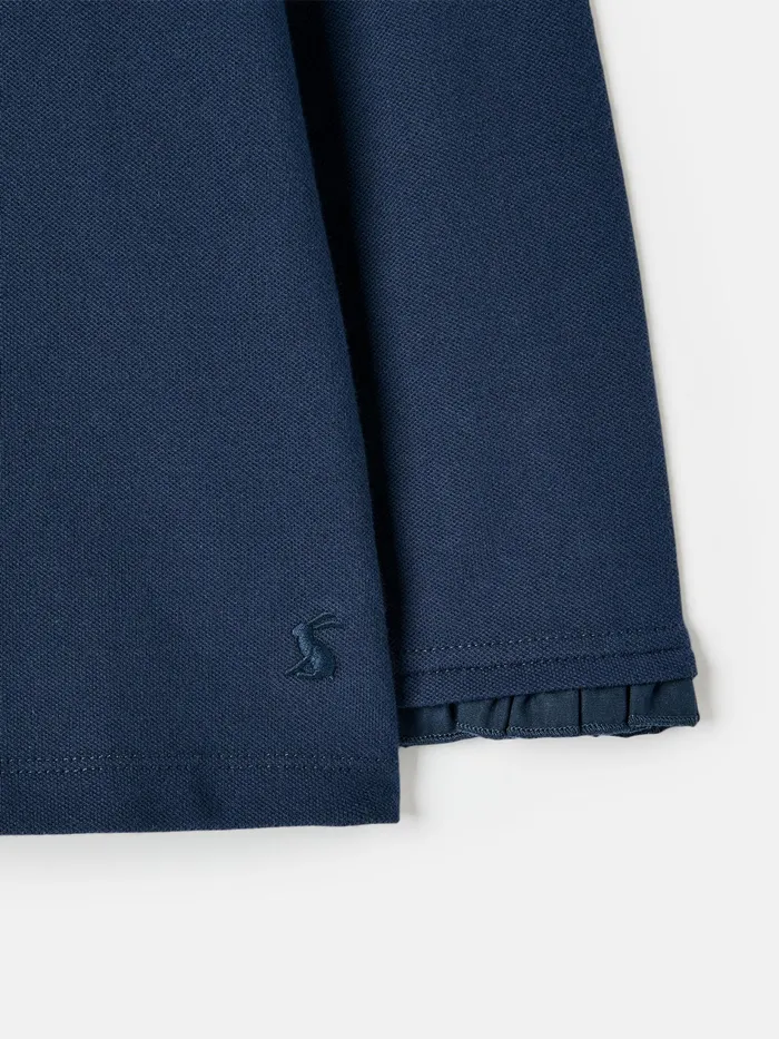 Joules Rylie 8211 Navy Blue Long Sleeved Polo Shirt Girls Tops and Tshirts