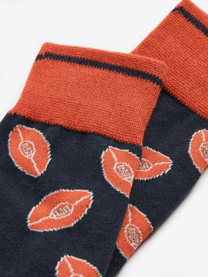 Joules Single Socks 8211 OrangeNavy Stripe Men Socks Joules Single Socks 8211 OrangeNavy Stripe Men Socks