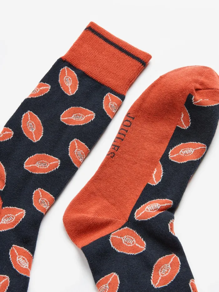 Joules Single Socks 8211 OrangeNavy Stripe Men Socks Joules Single Socks 8211 OrangeNavy Stripe Men Socks