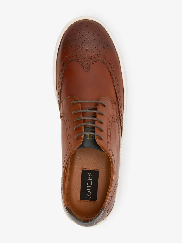Joules Tan Brown Brogues Men Shoes Joules Tan Brown Brogues Men Shoes