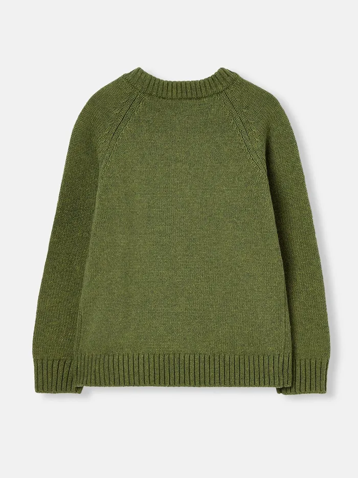 Joules The Cracking Knit 8211 Green Festive Knitted Jumper Boys Knitwear