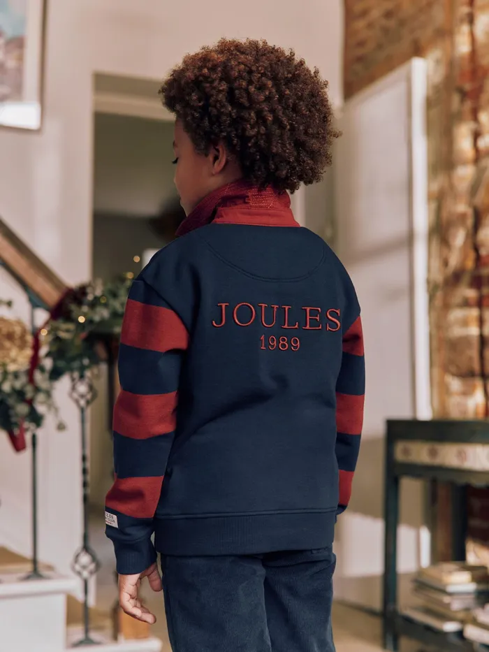 Joules Try 8211 Navy Rugby Sweatshirt Boys Sweatshirts and Hoodies